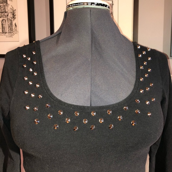 Tripp NYC Vintage 1988 Studded Nightclub Lycra Dress M - Picture 9 of 16